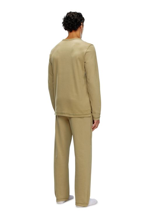 Pyjamas with logo drawstring - Pajamas - Man - Beige