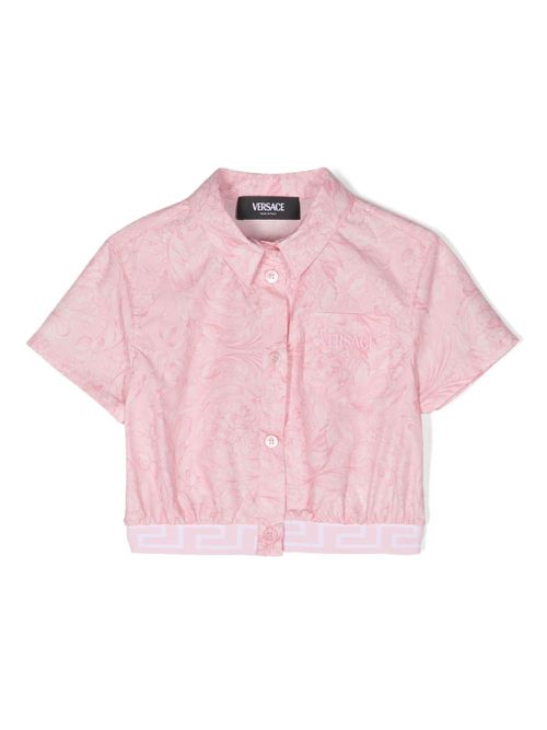 Barocco cropped shirt - Pink