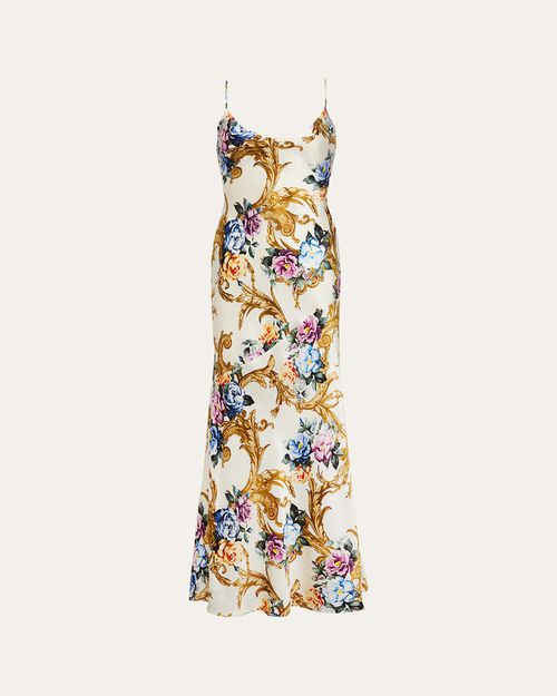 Serita V-Neck Bias-Cut Maxi Dress