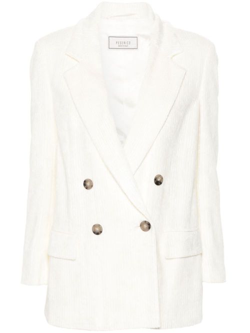 Double-breasted blazer - Neutrals