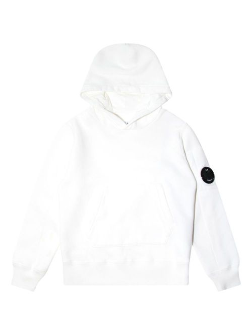 Lens-detail hoodie - White