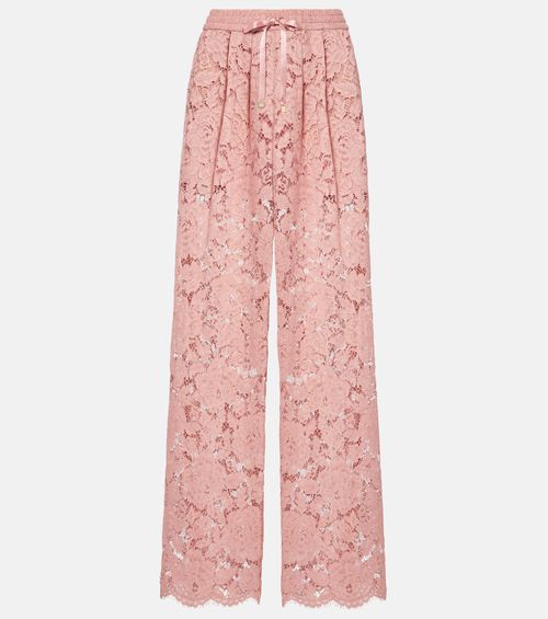 Lace wide-leg pants
