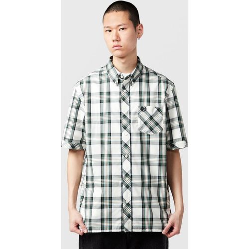 Fred Perry Tartan Short Sleeve Shirt, Green