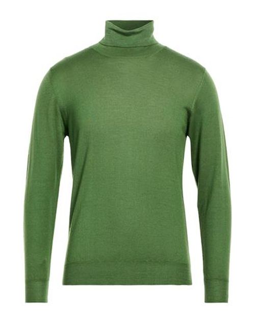 Man Turtleneck Green Size 40 Merino Wool