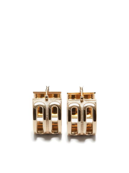 Frame hoop earrings - Gold
