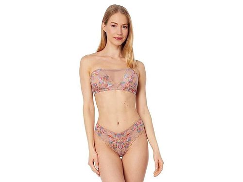Paradiso Bandeau Lingerie Women's P Pink Sheer Floral Stretch ERK299 (Pink,P)