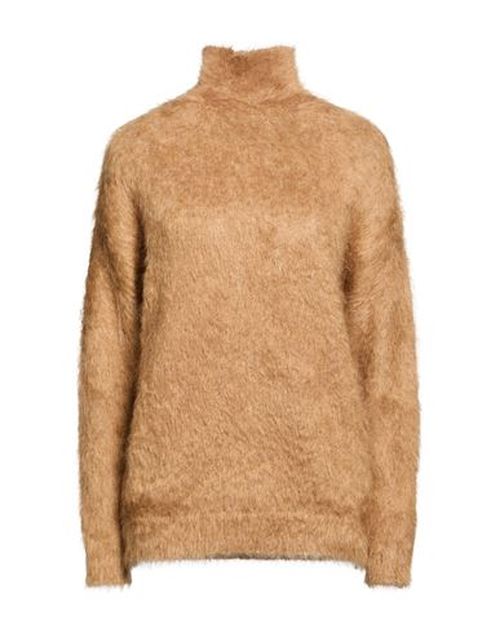 Woman Turtleneck Sand Size L Superkid mohair, Polyamide, Elastane
