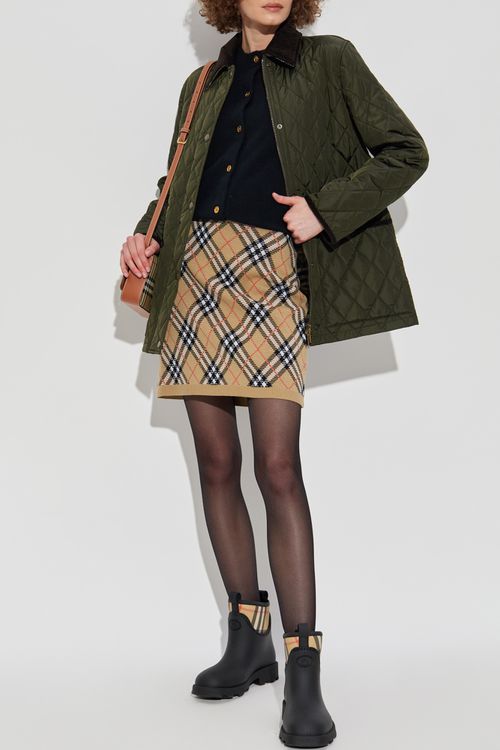 Wool Skirt, Women's, Beige