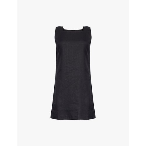 chinese dress ladies POSSE | EMMA BUTTON DOWN MINI DRESS-WHT main image 0