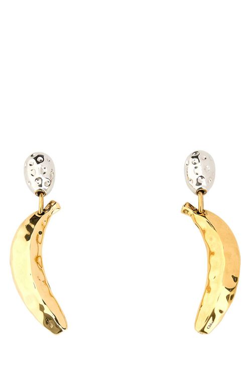 Two-tone Banana Drop Earrings