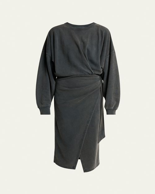Sandrina Draped Sweatshirt Dress