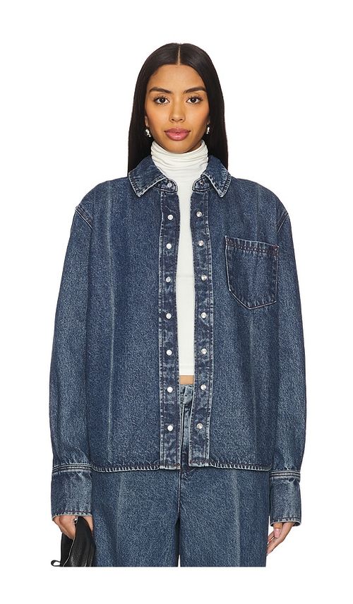 GRLFRND Mae Button Down in Lake Tahoe - Blue. XS also in