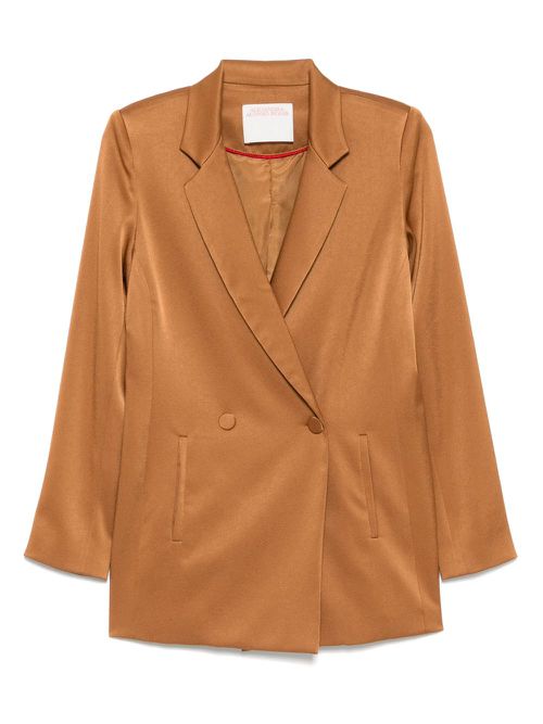 Alejandra Alonso Rojas satin blazer - Brown