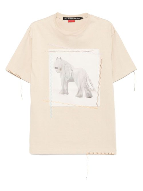 Andersson Bell horse patchwork T-shirt - Neutrals