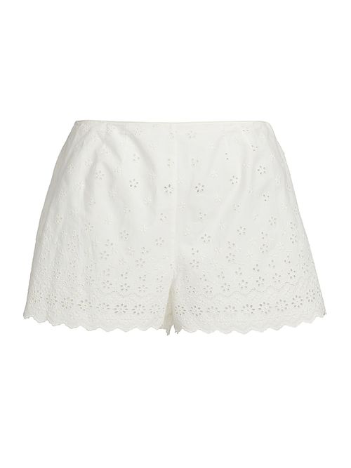 Women's Arbre Cotton Eyelet Shorts - Salt