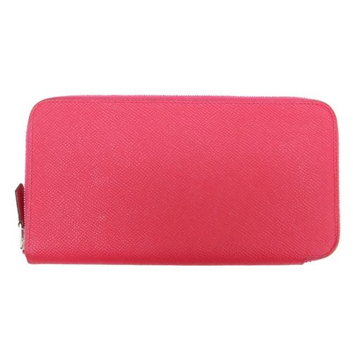 Hermes Pink Leather Long Wallet Bi-Fold Pre-Owned