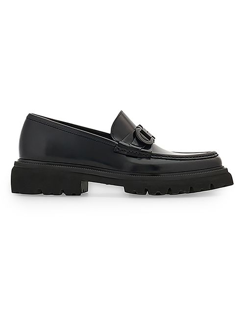 Men's Patent Leather Lug-Sole Loafers - Nero