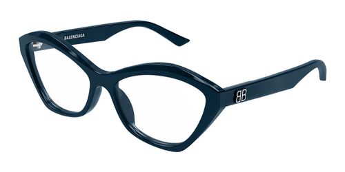 Balenciaga BB0341O 005 Women's Eyeglasses Blue Size 58 - Blue Light Block Available