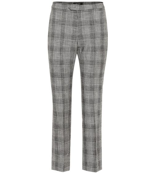 Derys checked cotton and wool pants