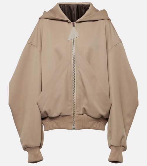 Bomber wool gabardine jacket