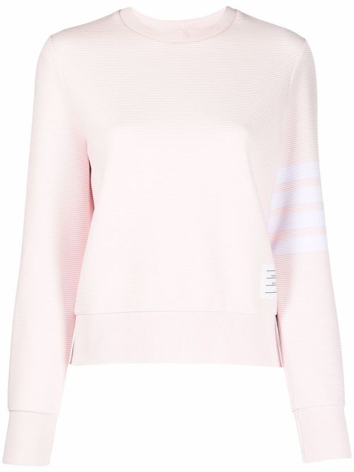 4-Bar cotton ribbed sweatshirt - 680 LT PINK