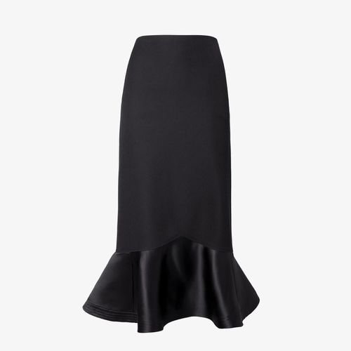 Midi Skirt In Grain De Poud