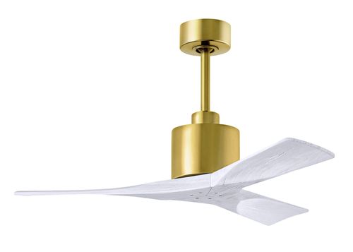 Nan 6-Speed Ceiling Fan in Brushed Brass with Matte White blade