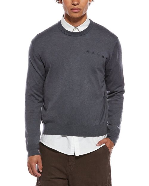 Logo Wool-Blend Crewneck Sweater