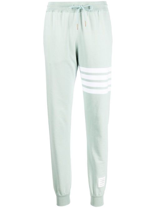 4-Bar stripe cotton sweatpants - Green