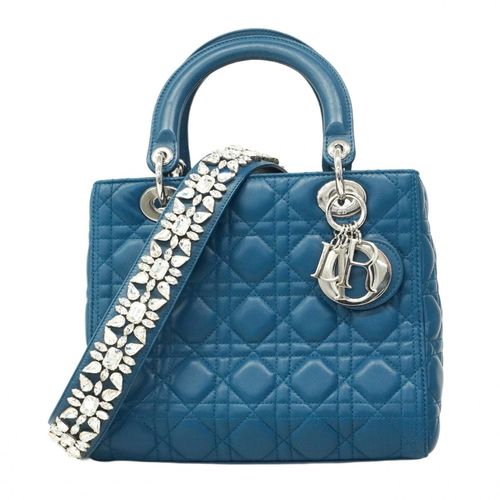 Christian Dior Blue Leather Handbag Pre-Owned