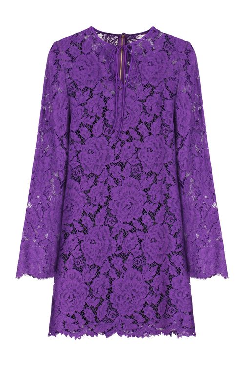 Lace Midi Dress with Silk Lining