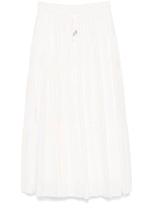 Tiered midi skirt - White