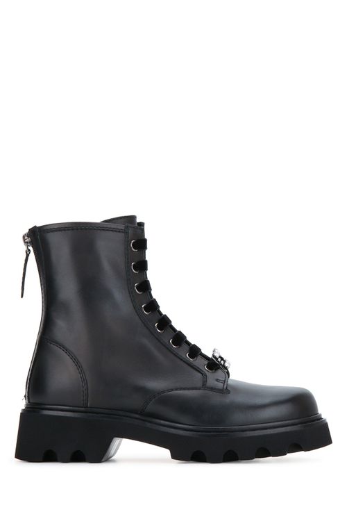 Lace-Up Platform Boot — Black