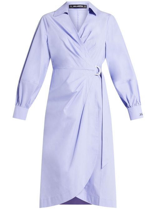 Wrap shirt dress - Purple