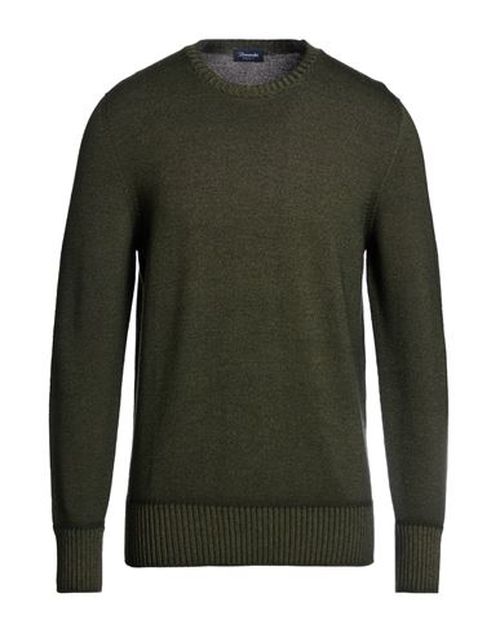 Man Sweater Military green Size 34 Merino Wool