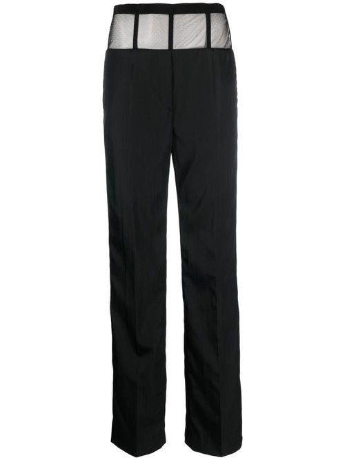 Straight-leg tailored trousers - Black