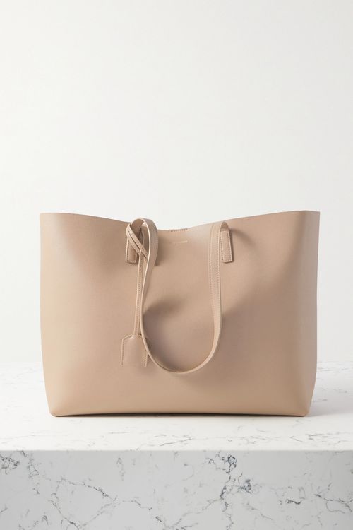 East West Large Leather Tote - Neutrals
