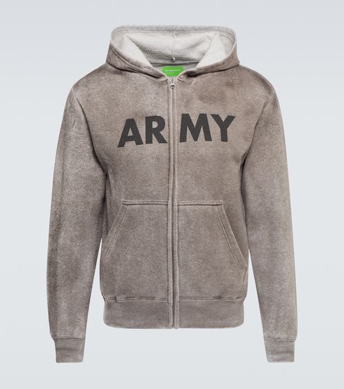 Army cotton jersey hoodie