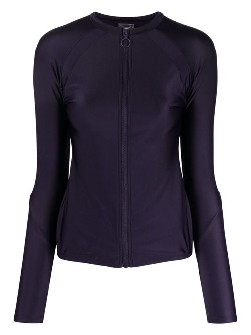 Zip-up rash guard - Purple