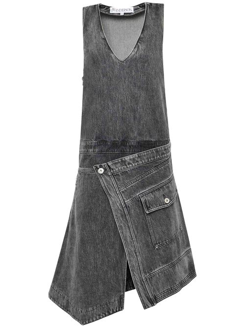 Wrap sleeveless dress - Grey