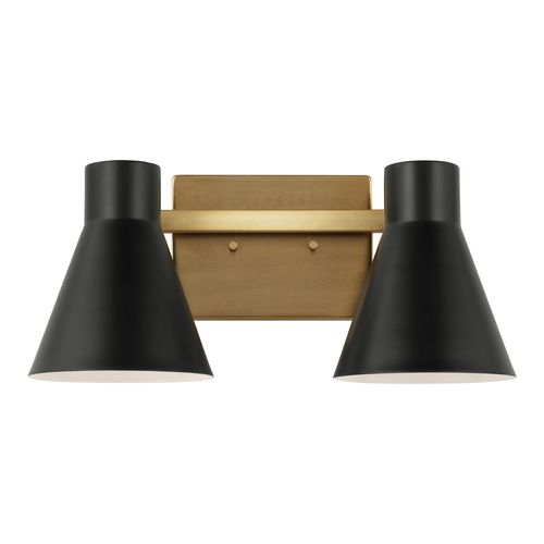 Satin Brass Two Light Wall Bath from the Towner Collection