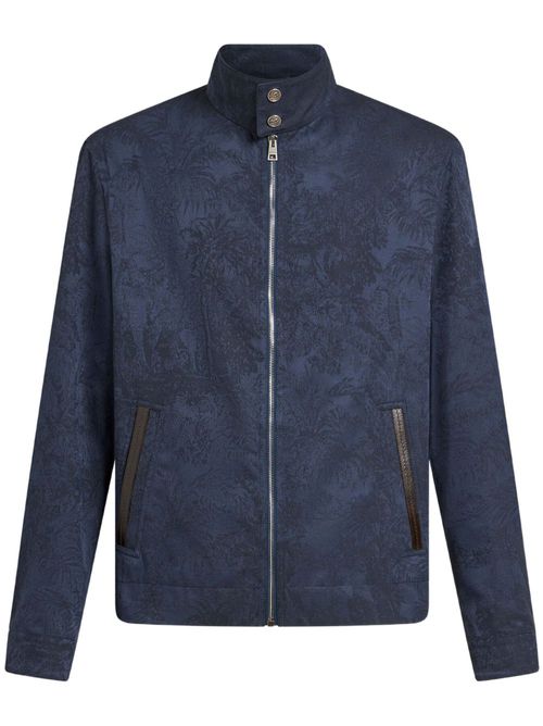 Jacquard bomber jacket - Blue