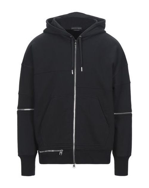 Man Sweatshirt Black Size L Cotton, Elastane, Polyamide