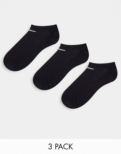 Training Everyday Cushioned 3 pack sneaker sock in black
