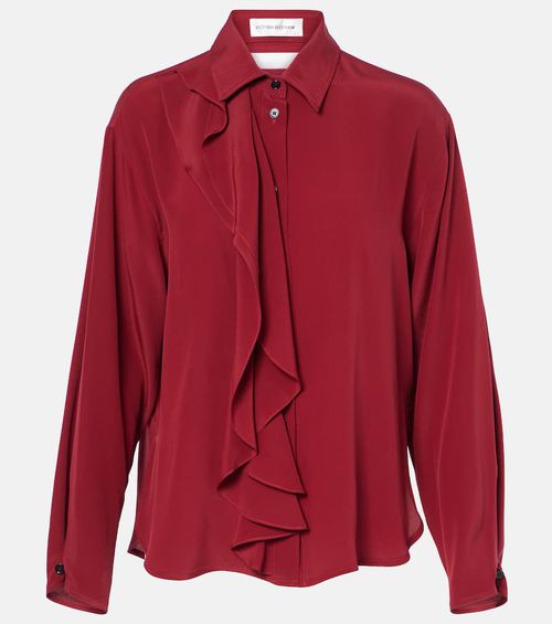 Ruffled silk blouse