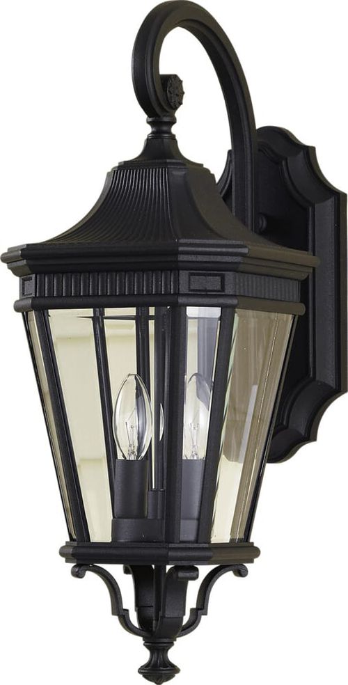 Black Two Light Outdoor Fixture from the Cotswold Lane Collection