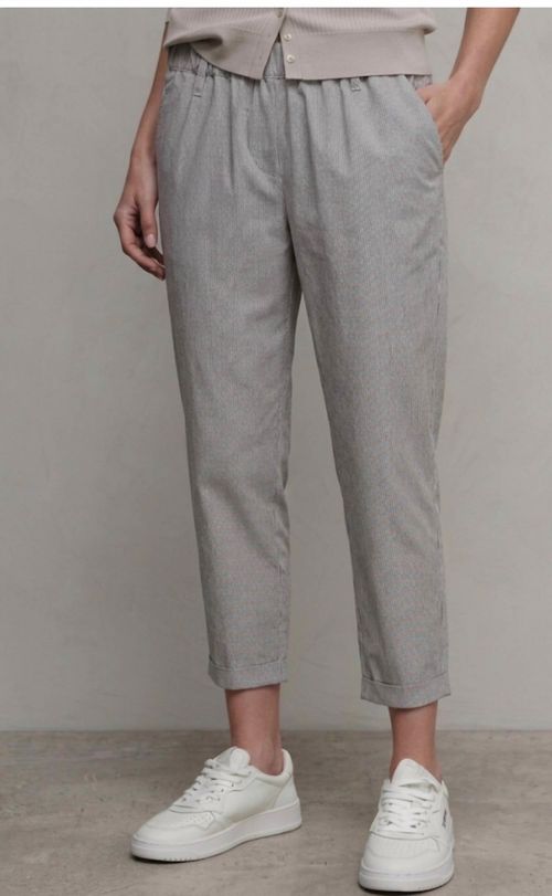Leo Ankle Pants In Night Blue White