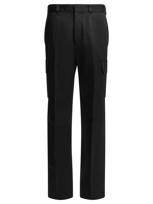 Cotton Cargo Pants - Mid Rise, Straight Leg
