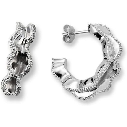 Orphelia WoMens 925 Sterling Silver Hoop Earrings - ZO-5792 - One Size