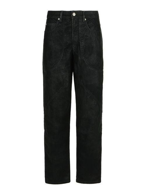 Kelvina Black Faux Leather Pants